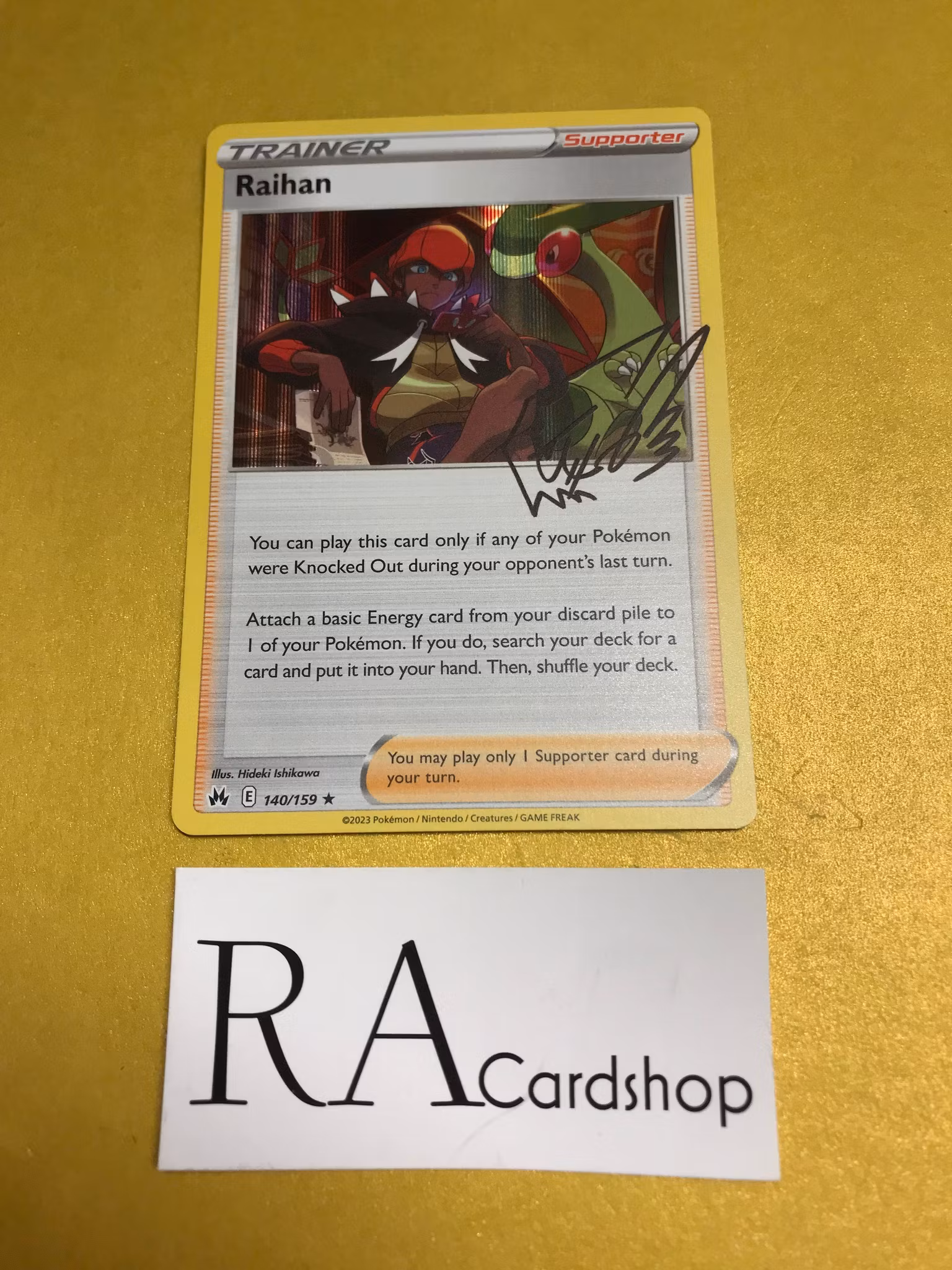 Rihan Holo Rare 140/159 Crown Zenith Pokemon