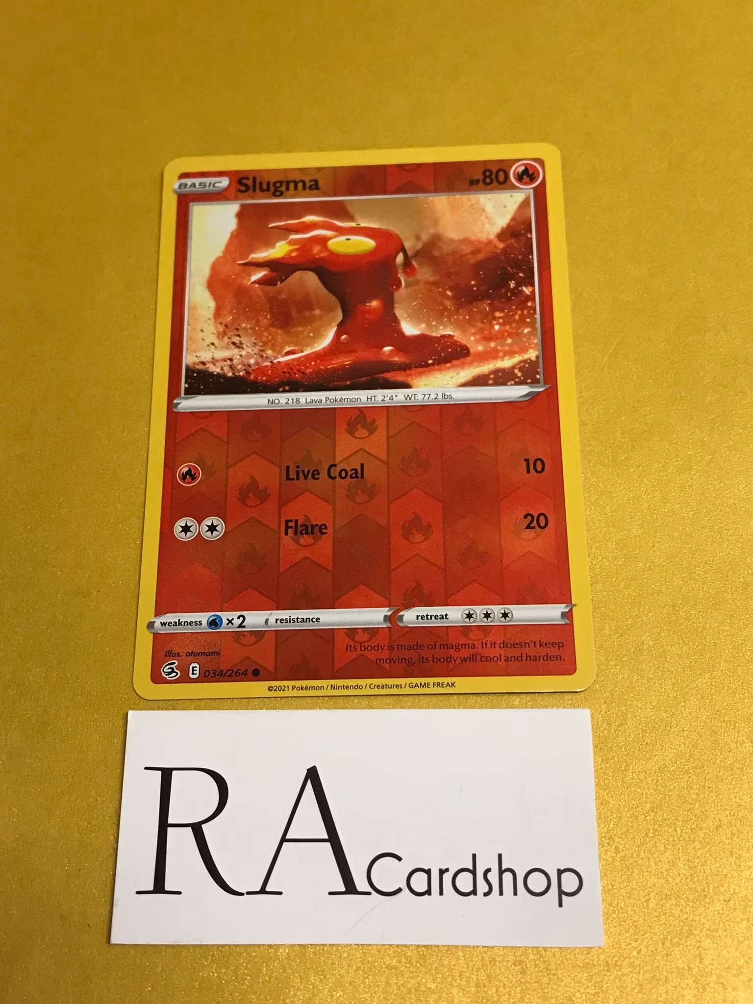 Slugma Reverse Holo Common 034/264 Fusion Strike Pokemon