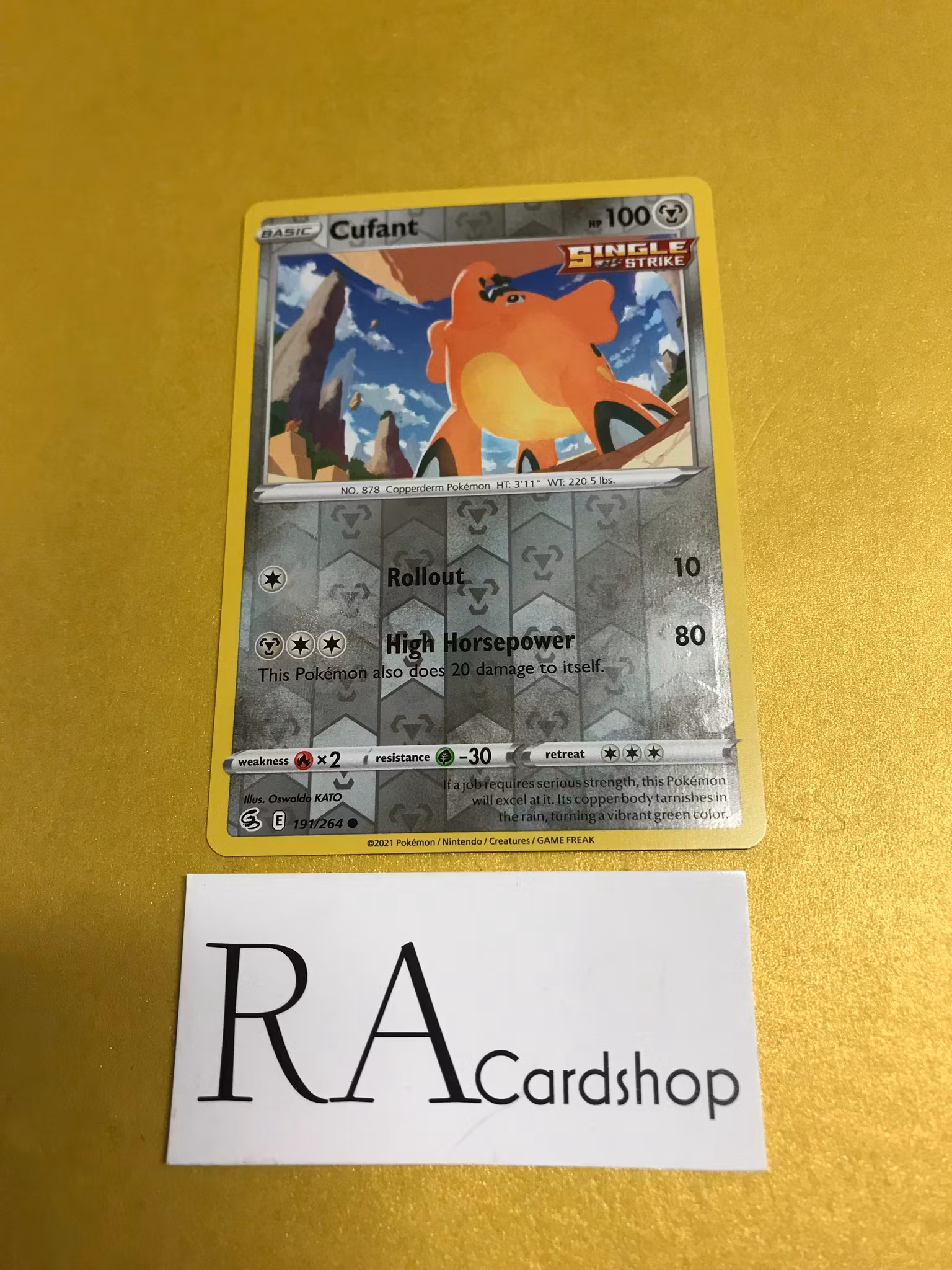 Cufant Reverse Holo Common 191/264 Fusion Strike Pokemon