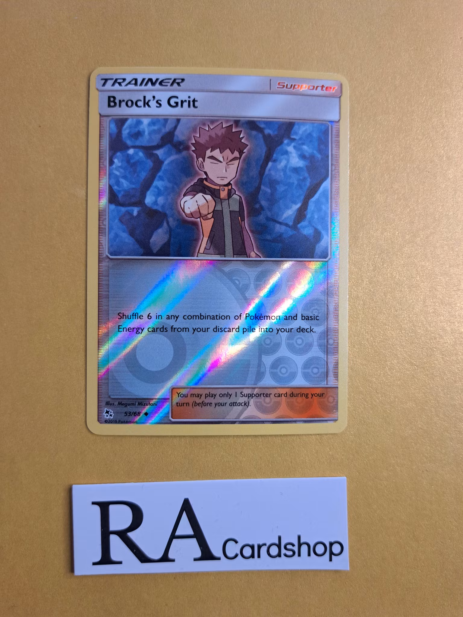 Brocks Grit Reverse Holo Uncommon 53/68 Hidden Fates Pokemon