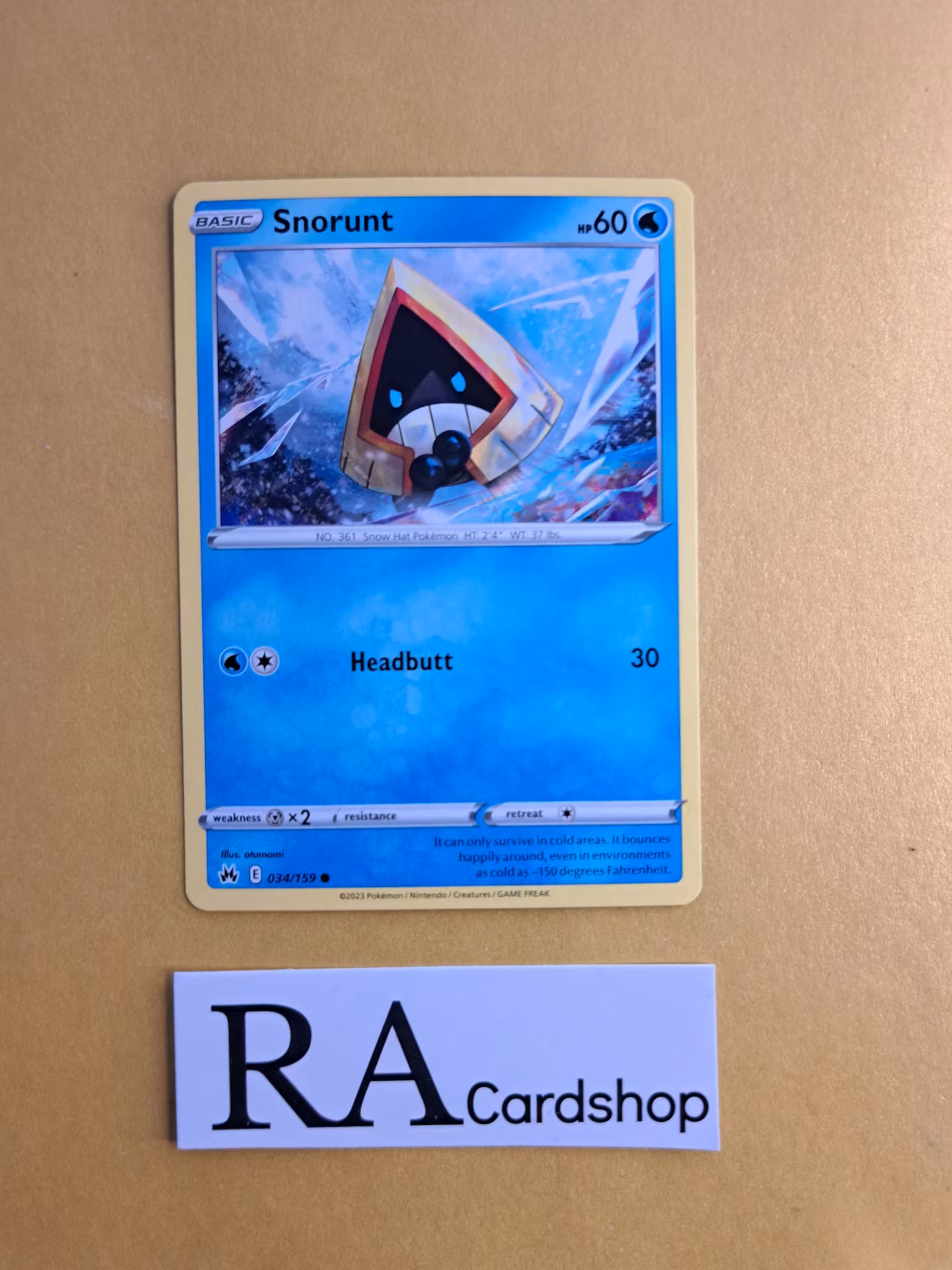 Snorunt Common 034/159 Crown Zenith Pokemon