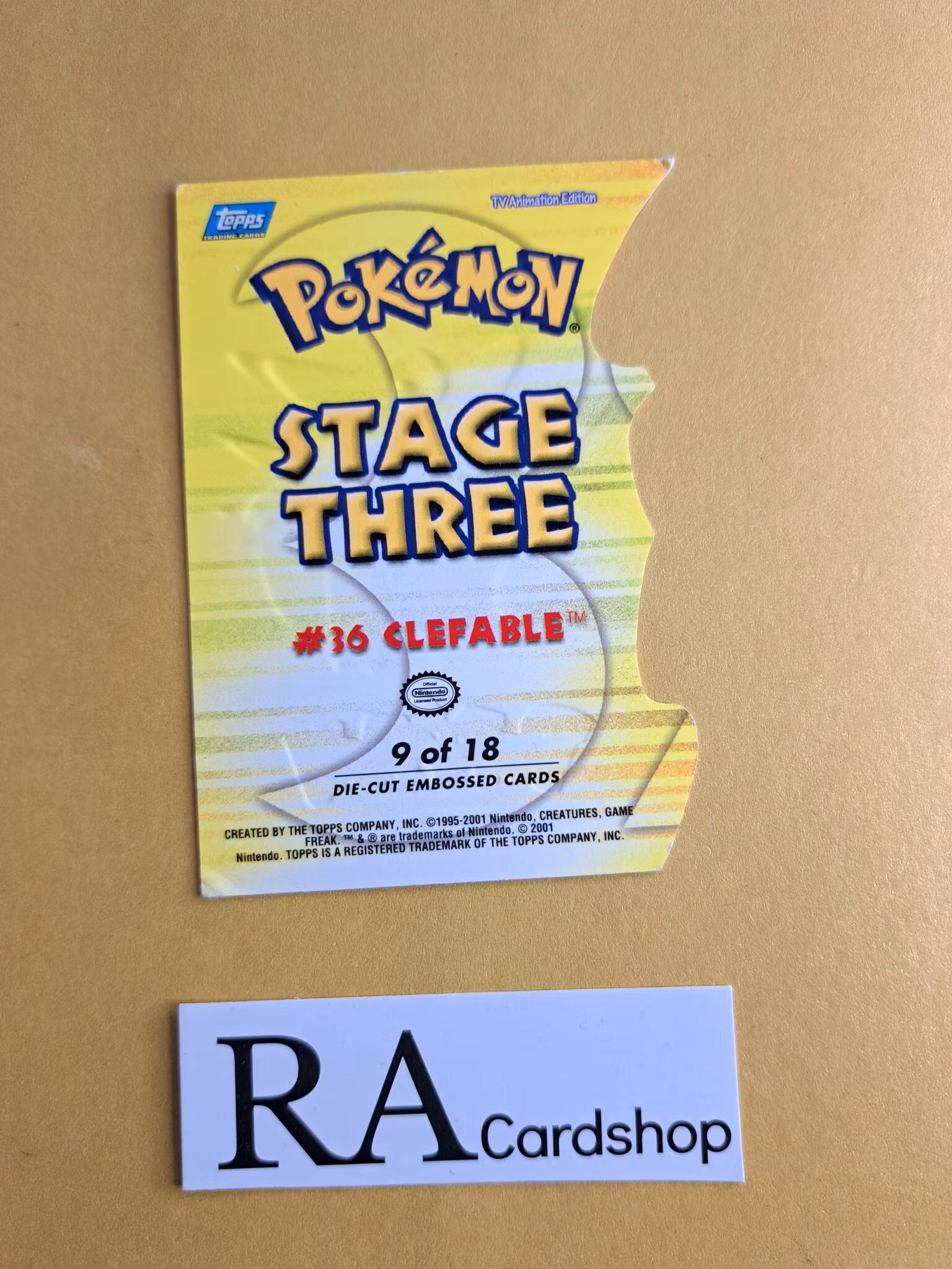 Topps #36 Clefable Die - Cut Embossed Cards 9 of 18 Pokemon
