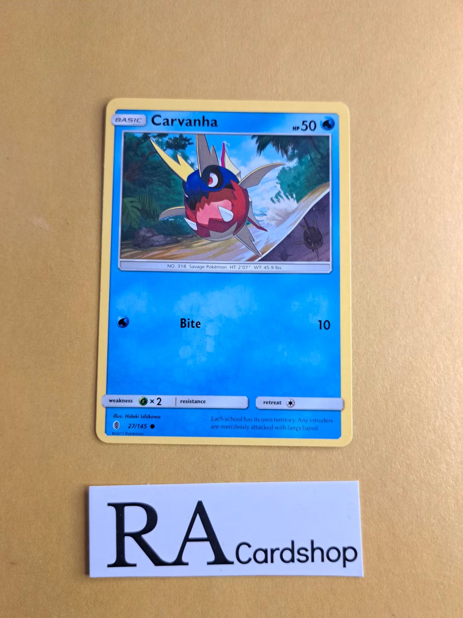 Carvanha Common 27/145 Guardians Rising Pokemon