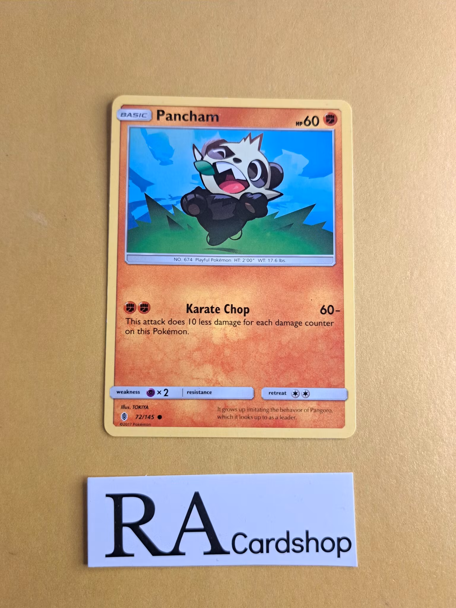 Pancham Common 72/145 Guardians Rising Pokemon