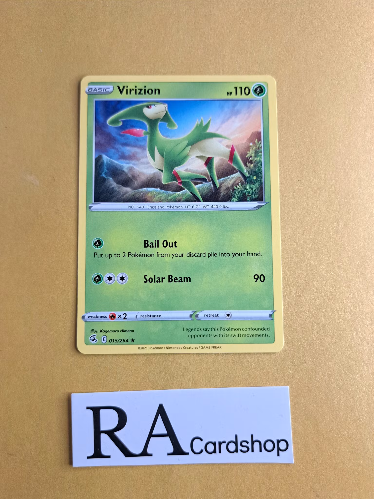 Virizion Rare 015/264 Fusion Strike Pokemon