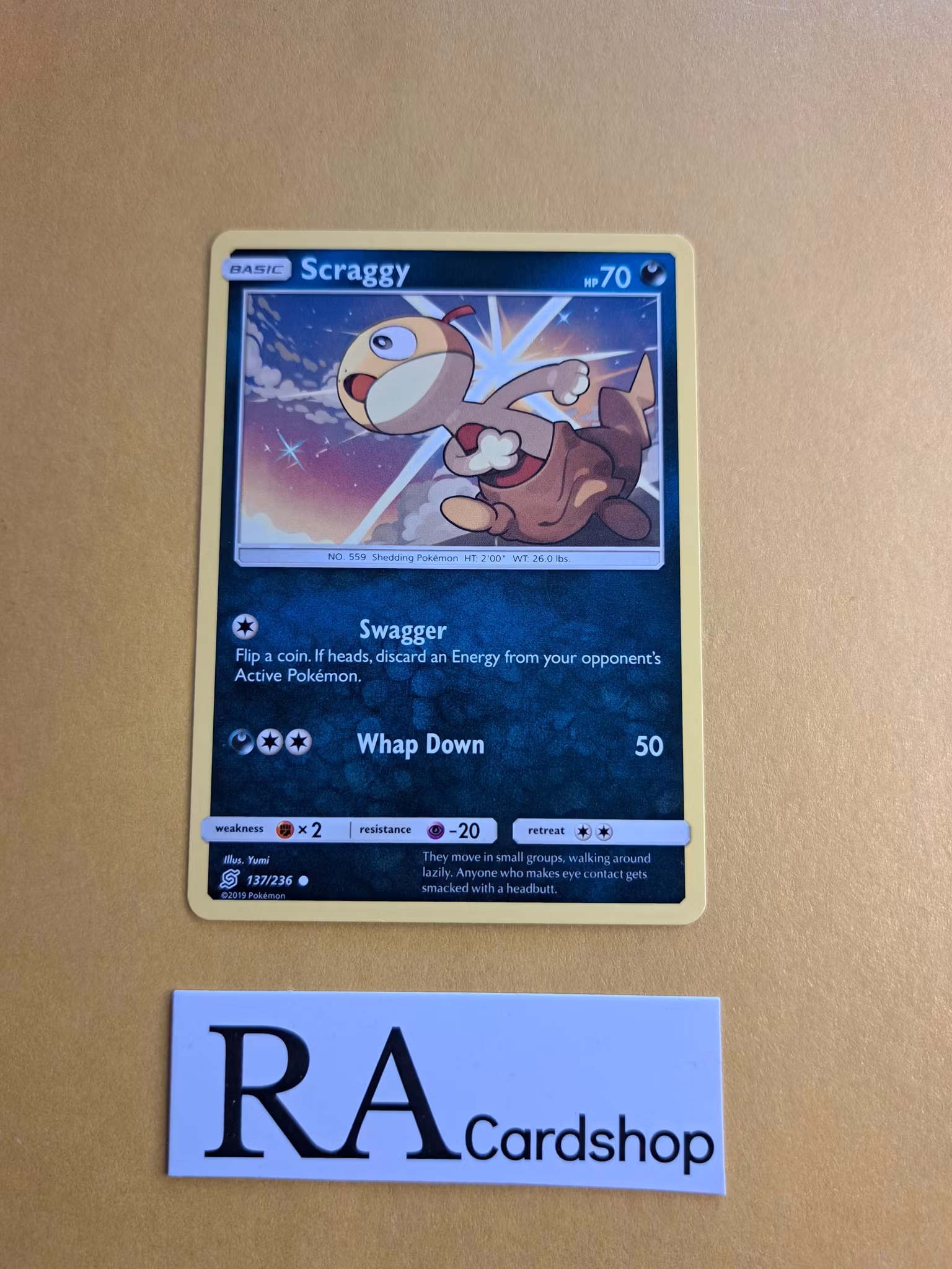 Scraggy Common 137/236 Unified Minds Pokemon