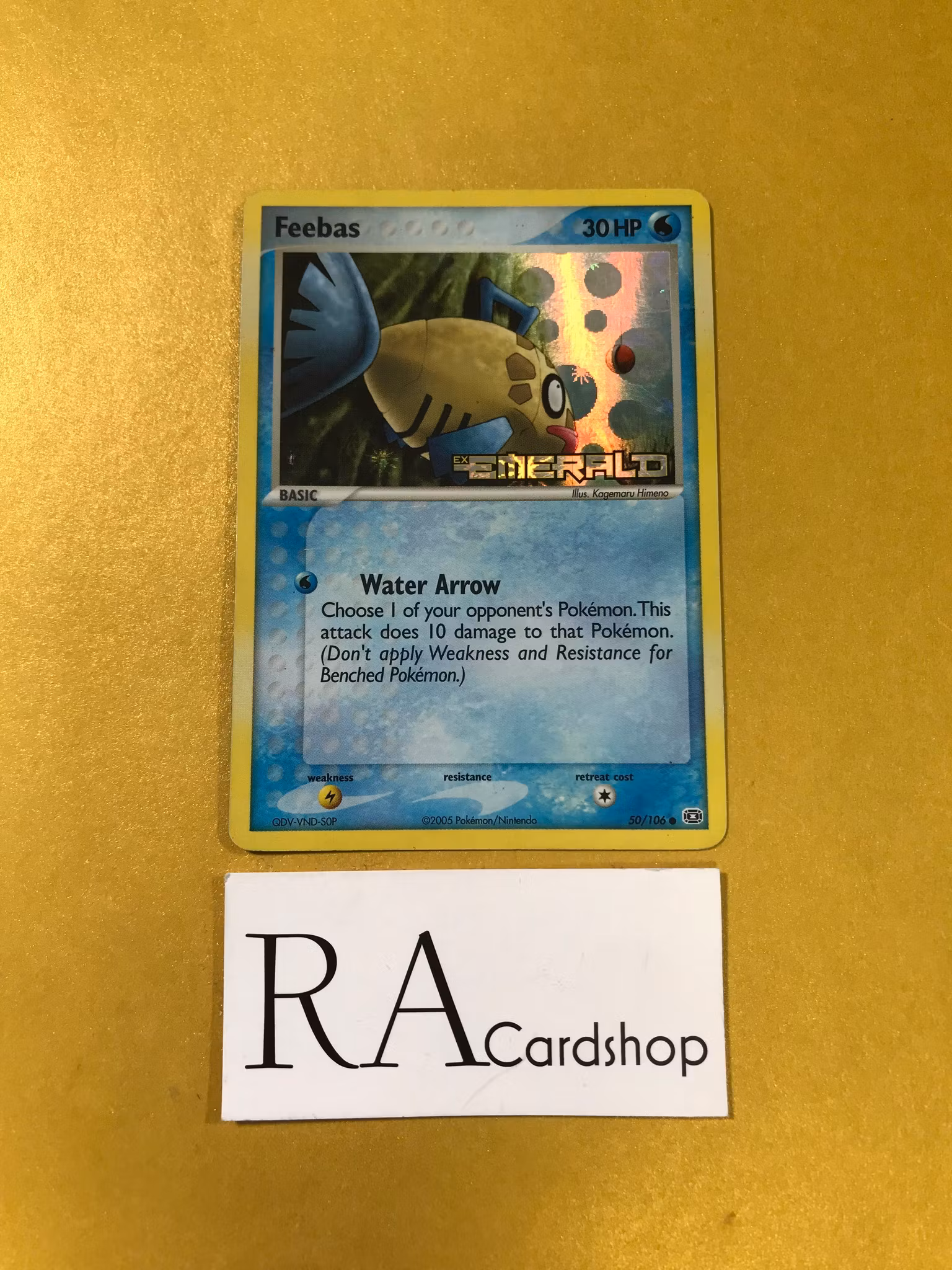 Feebas Reverse Holo Common 50/106 EX Emerald Pokemon
