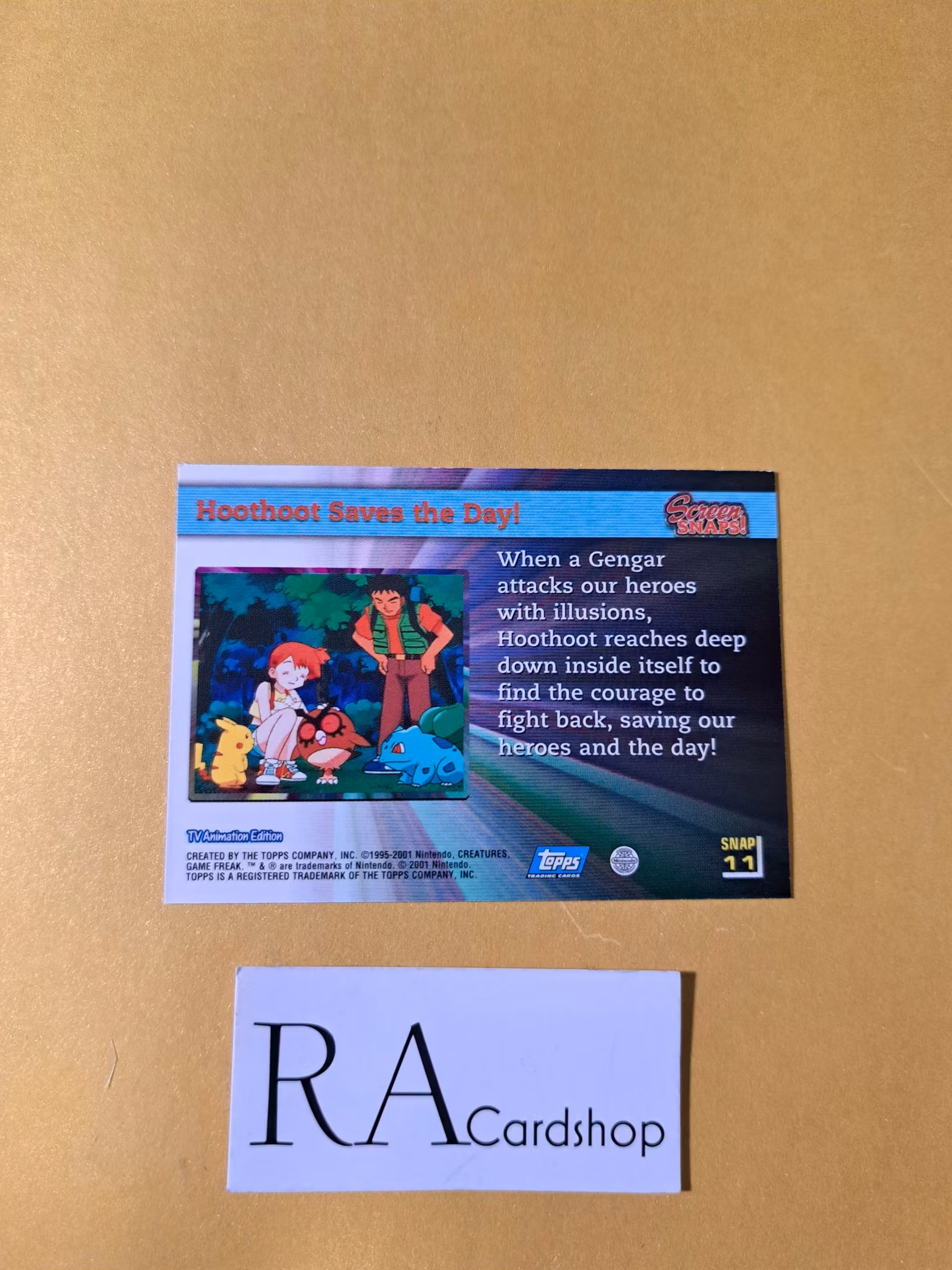 Topps Screen Snaps Snap #11 Hoothoot Saves the Day! Pokemon