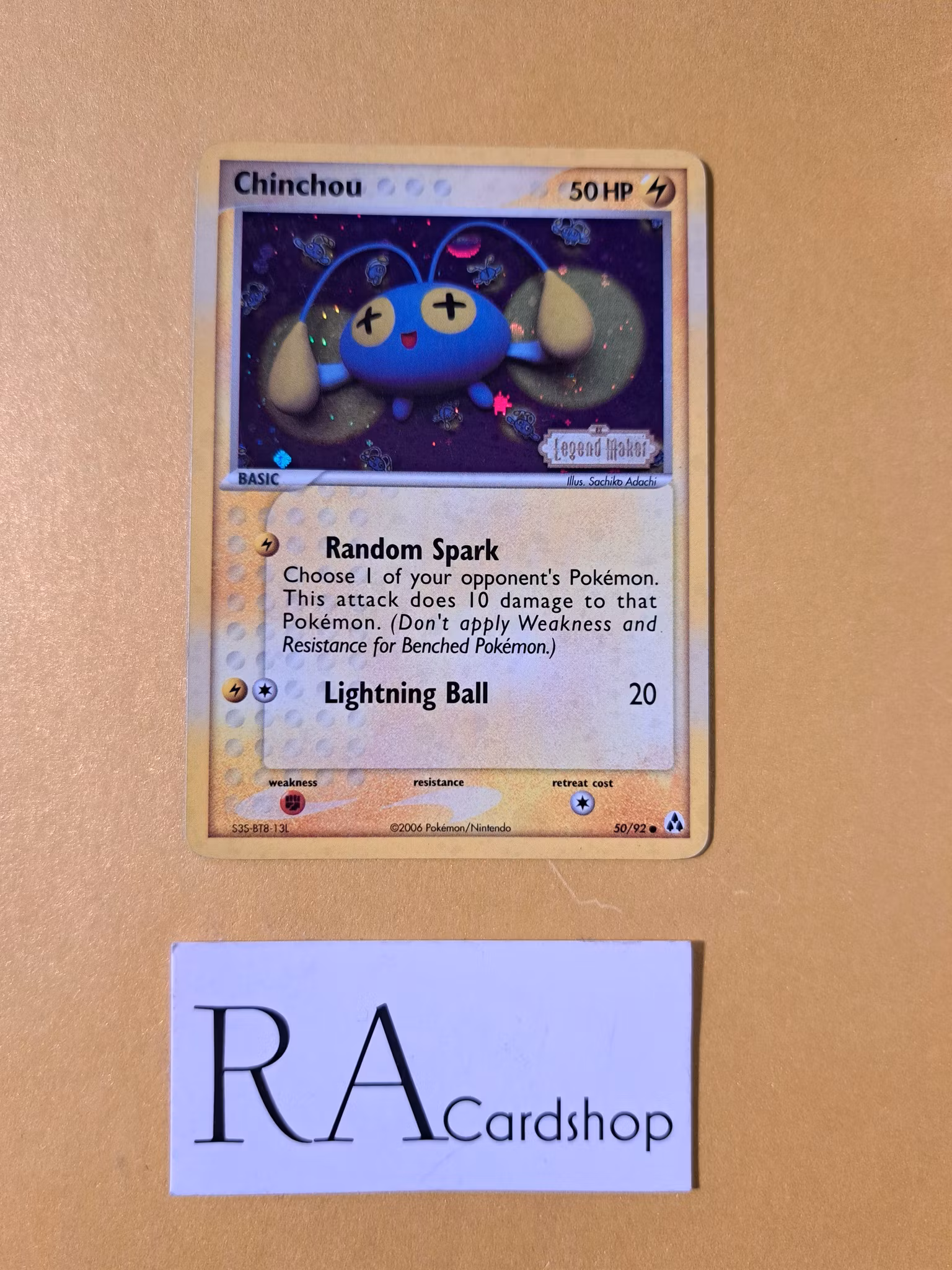 Chinchou Reverse Holo Common 50/92 Ex Legend Maker Pokemon
