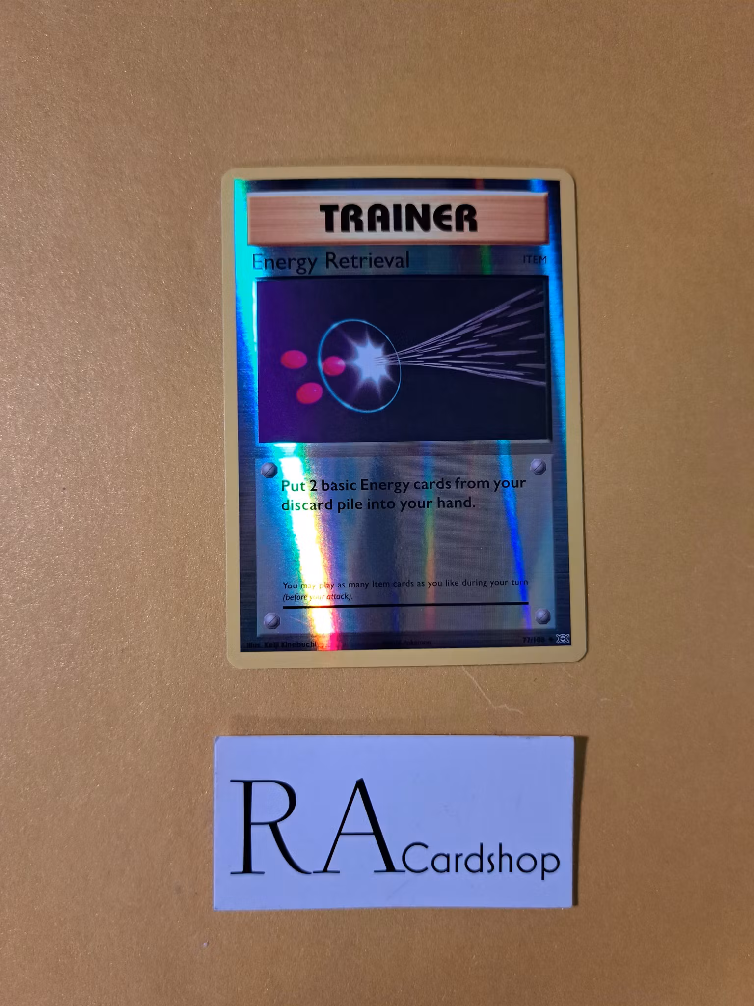 Energy Retrieval Reverse Holo Uncommon 77/108 Evolutions Pokemon