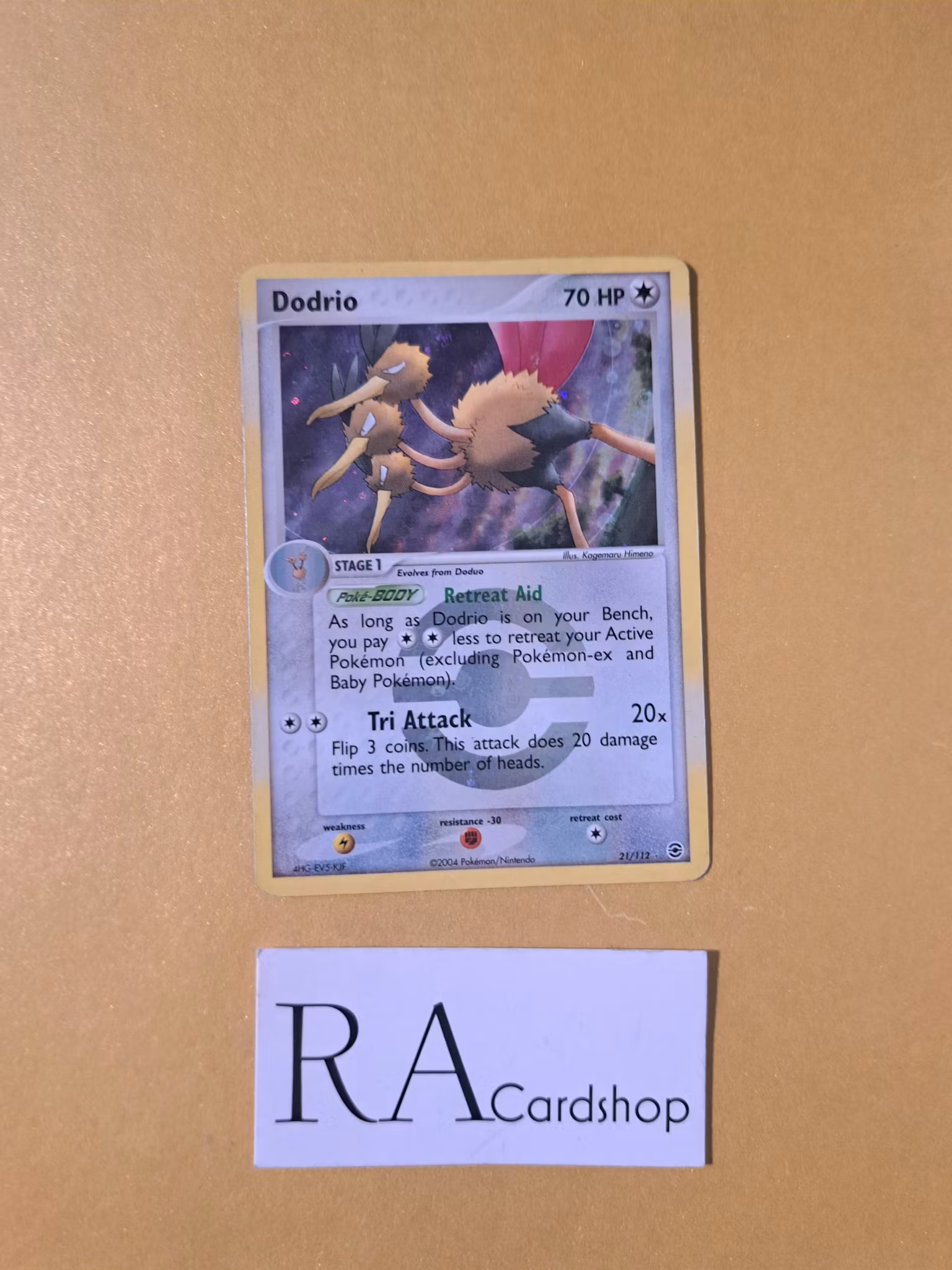 Dodrio Reverse Holo Rare 21/112 EX FireRed & LeafGreen Pokemon