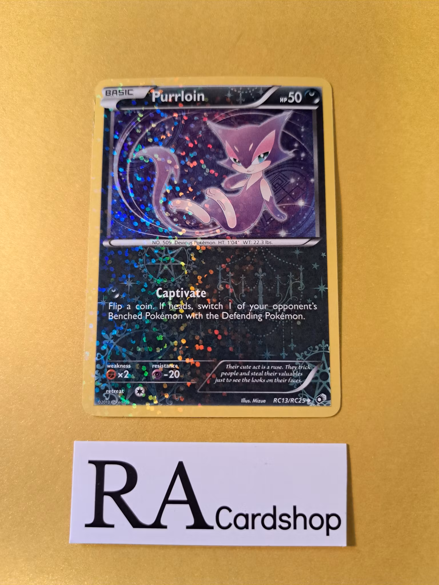 Purrloin Holo RC13/RC25 Legendary Treasures Pokemon