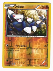 Drilbur Reverse Holo Common 89/160 Primal Clash Pokemon