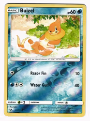 Buizel Reverse Holo Common 22/73 Shining Legends Pokemon