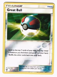 Great Ball Reverse Holo Uncommon 60/73 Shining Legends Pokemon