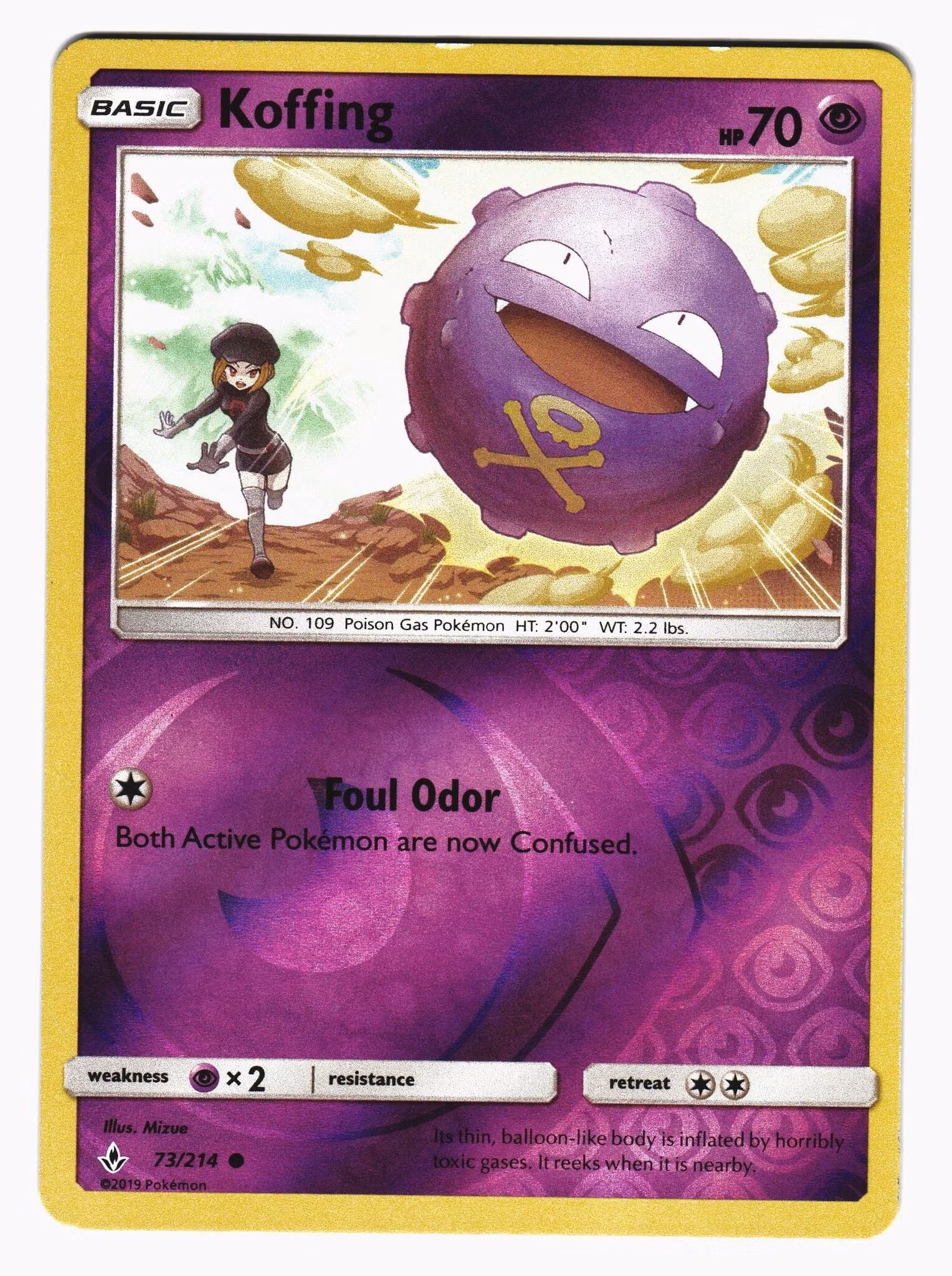Koffing Reverse Holo Common 73/214 Unbroken Bonds Pokemon