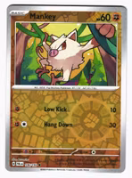 Mankey Reverse Holo Common 106/193 Paldea Evolved Pokemon