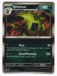 Tyranitar Holo Rare 135/193 Paldea Evolved Pokemon