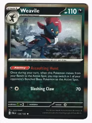 Weavile Holo Rare 134/193 Paldea Evolved Pokemon