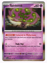 Spiritomb Holo Rare 089/193 Paldea Evolved Pokemon