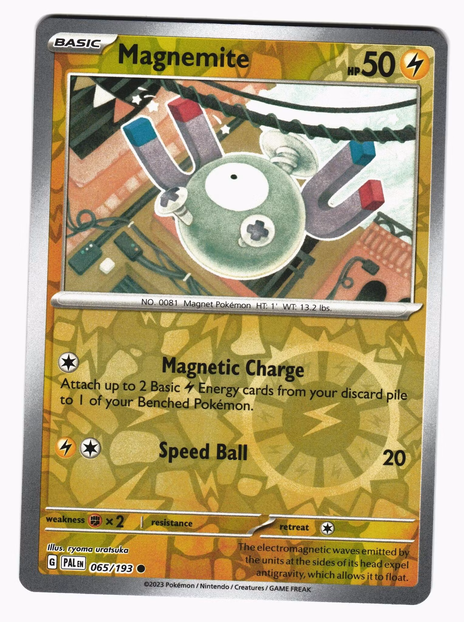 Magnemite Reverse Holo Common 065/193 Paldea Evolved Pokemon