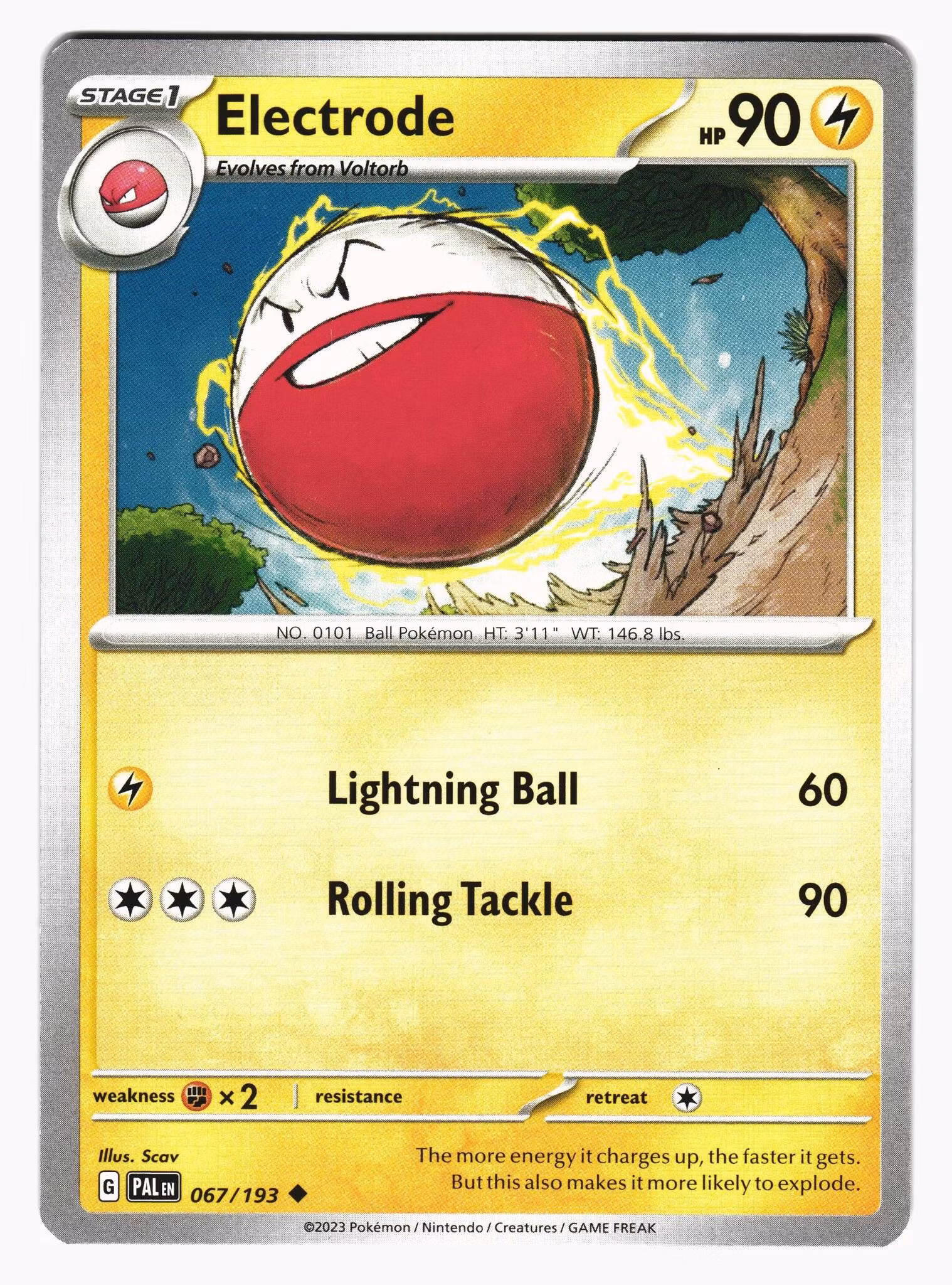 Electrode Uncommon 067/193 Paldea Evolved Pokemon