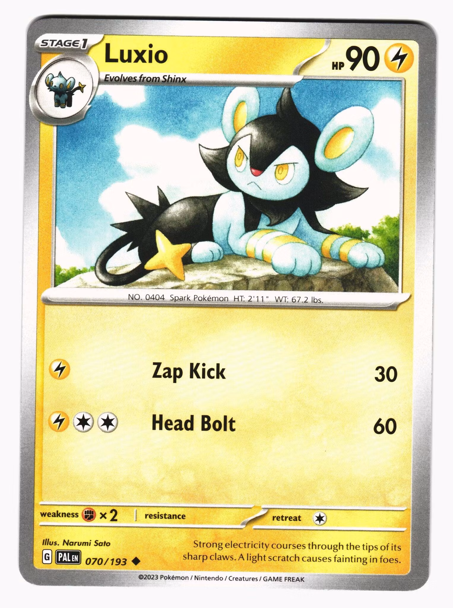 Luxio Uncommon 070/193 Paldea Evolved Pokemon