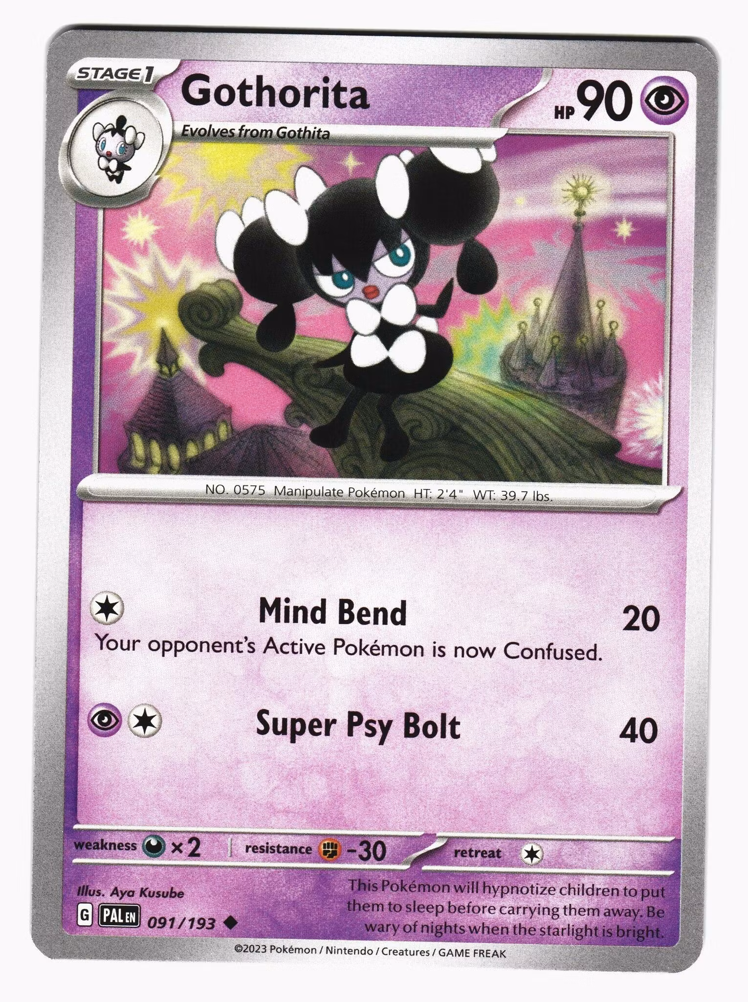 Gothorita Uncommon 091/193 Paldea Evolved Pokemon