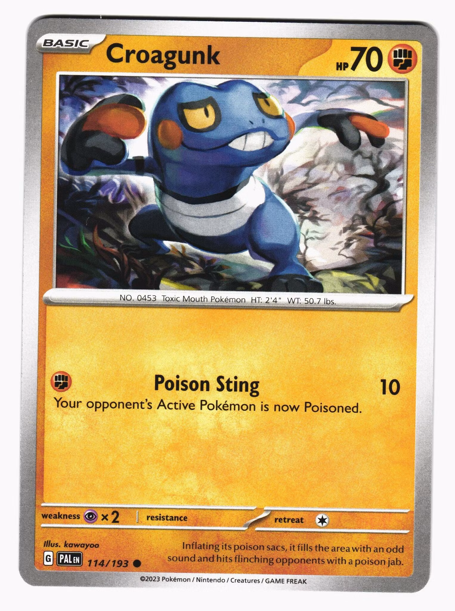 Croagunk Common 114/193 Paldea Evolved Pokemon