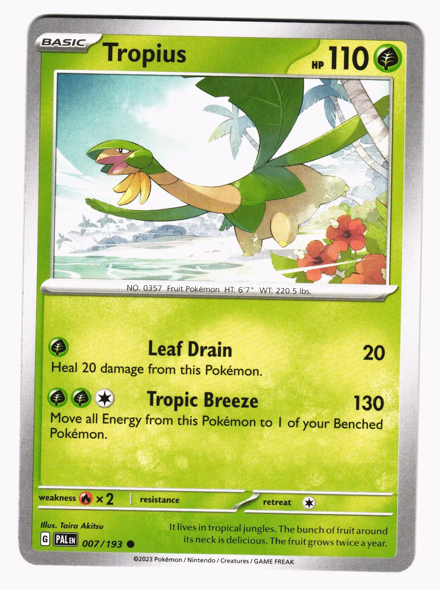 Tropius Common 007/193 Paldea Evolved Pokemon