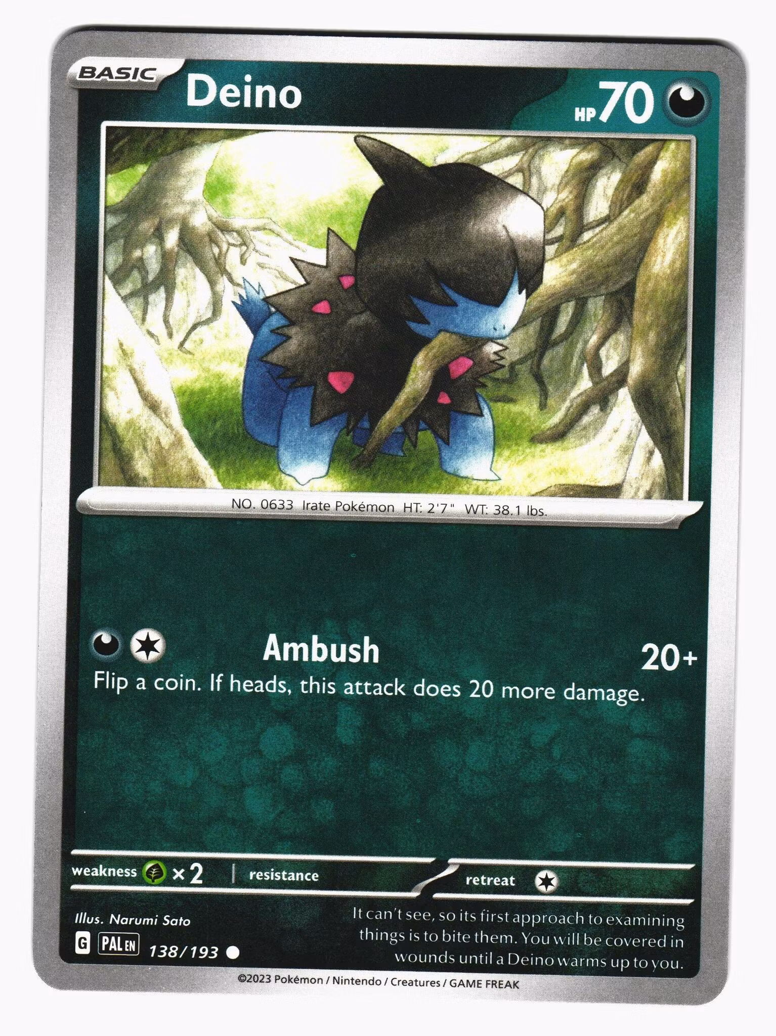 Deino Common 138/193 Paldea Evolved Pokemon