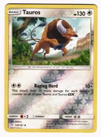 Tauros Reverse Holo Uncommon 129/181 Team Up Pokemon
