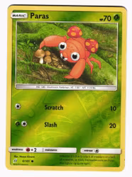 Paras Reverse Holo Common 6/181 Team Up Pokemon