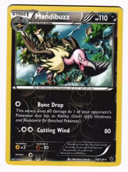 Mandibuzz Reverse Holo Rare 58/124 Fates Collide Pokemon
