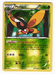 Mothim Reverse Holo Rare 4/124 Fates Collide Pokemon