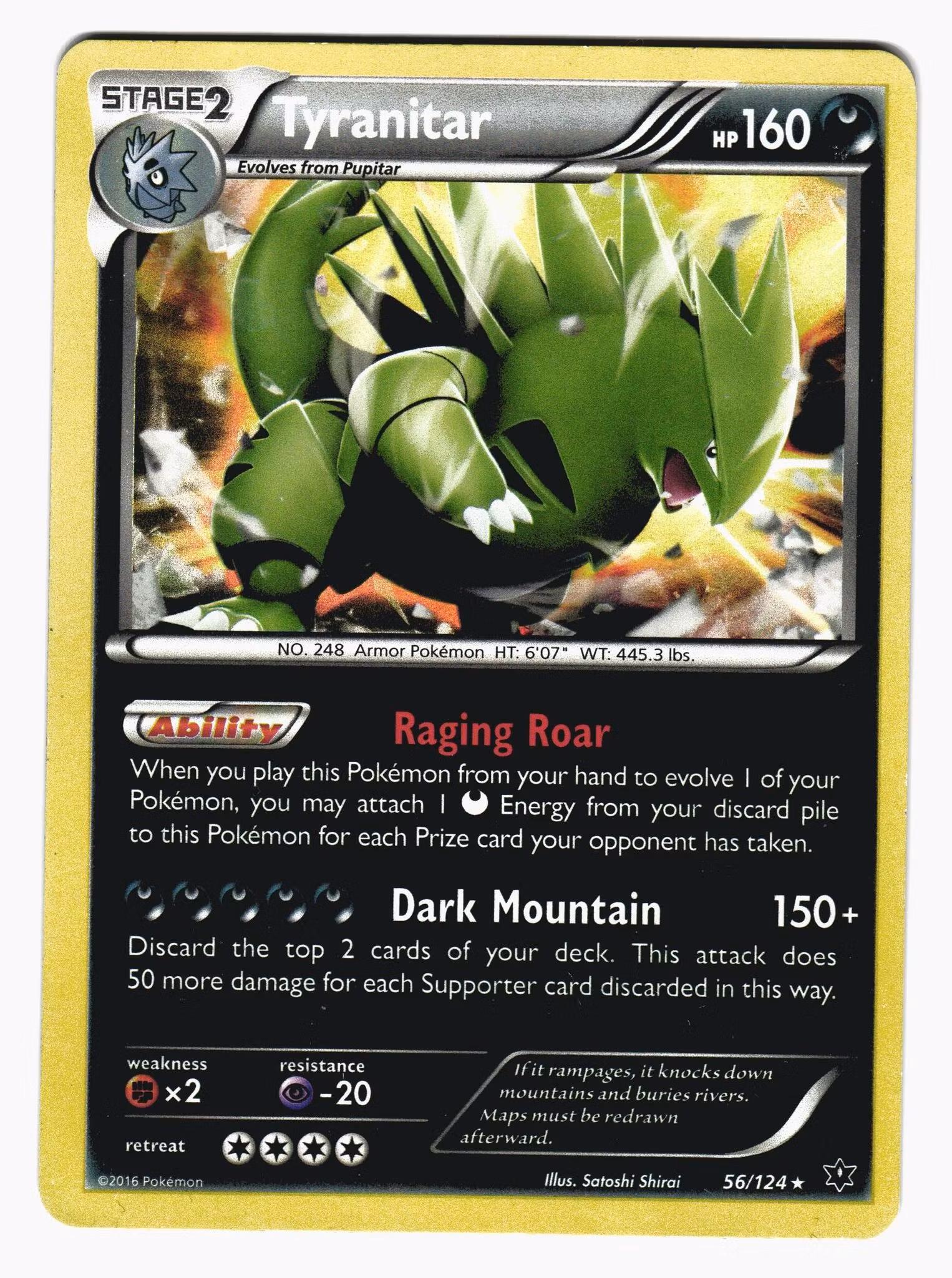 Tyranitar Holo Rare 56/124 Fates Collide Pokemon