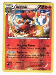 Delphox Reverse Holo Rare 13/124 Fates Collide Pokemon