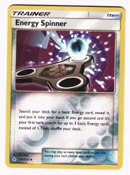 Energ Spinner Uncommon Reverse Holo 170/214 Unbroken Bonds Pokemon