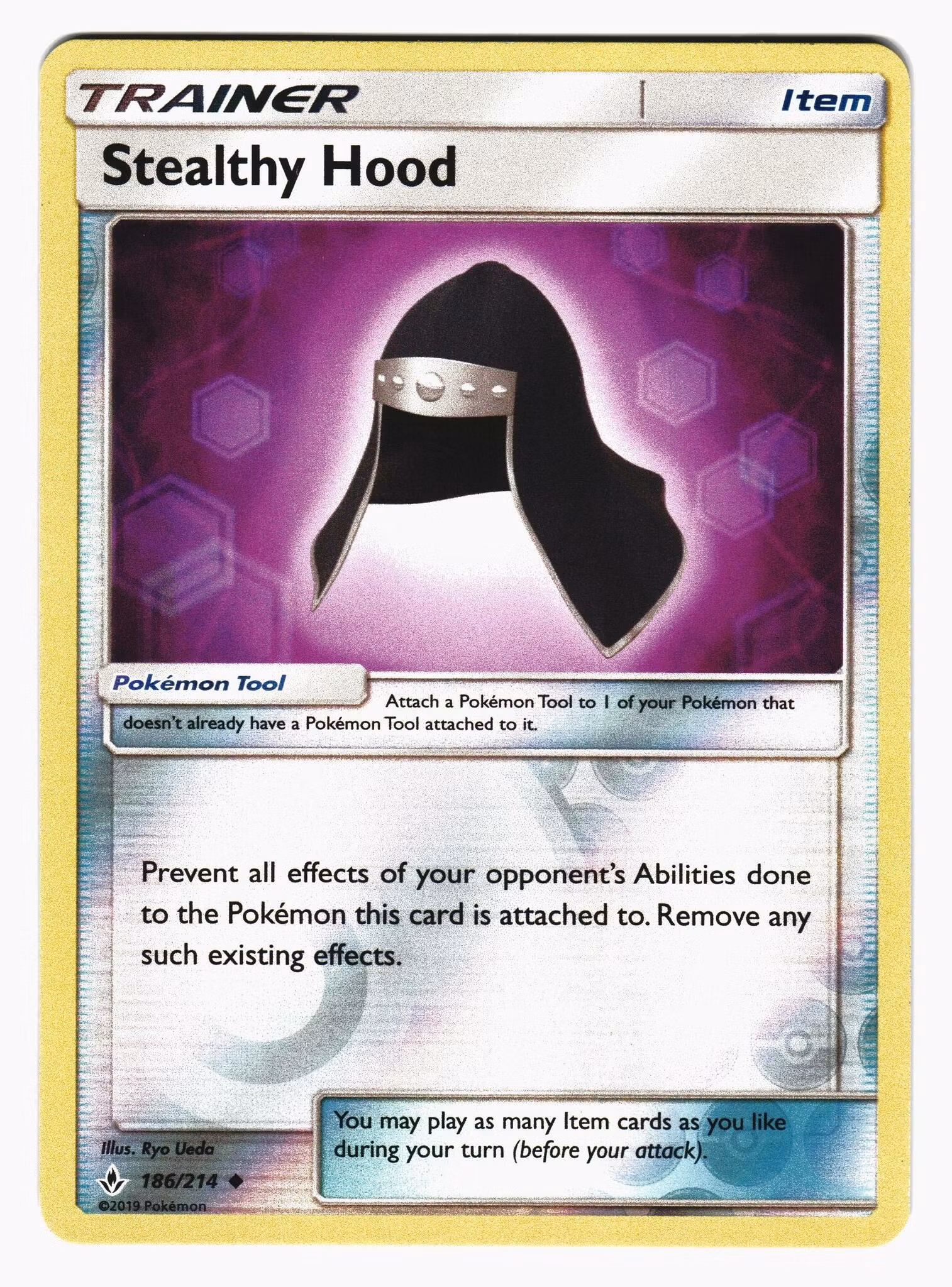 Stealthy Hood Uncommon Reverse Holo 186/214 Unbroken Bonds Pokemon