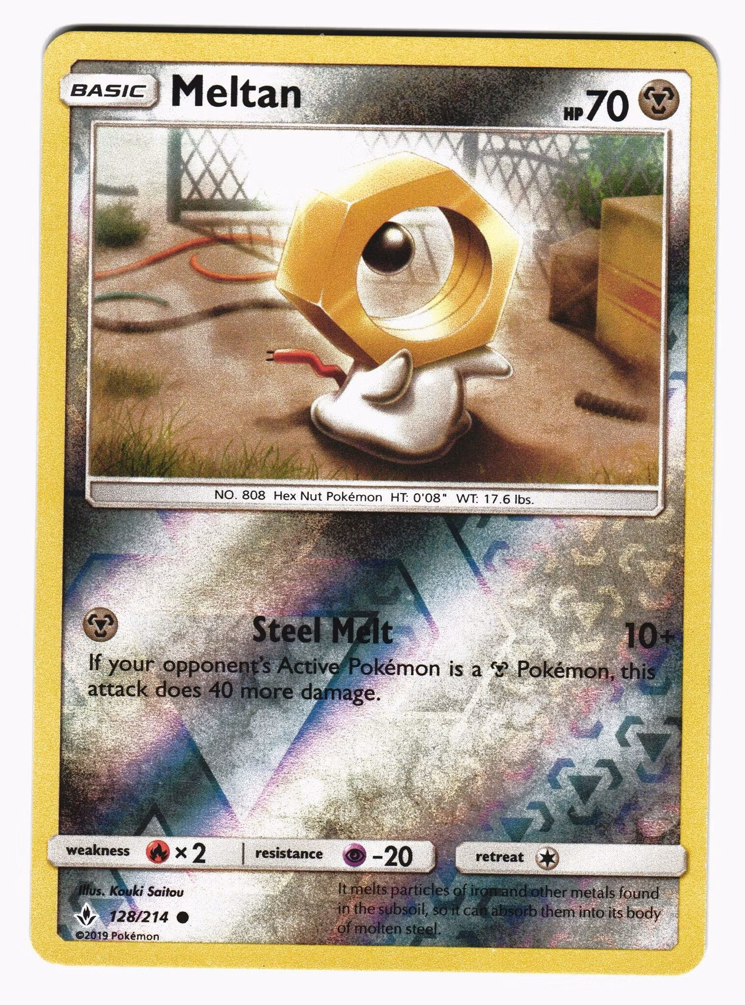 Meltan Common Reverse Holo 128/214 Unbroken Bonds Pokemon