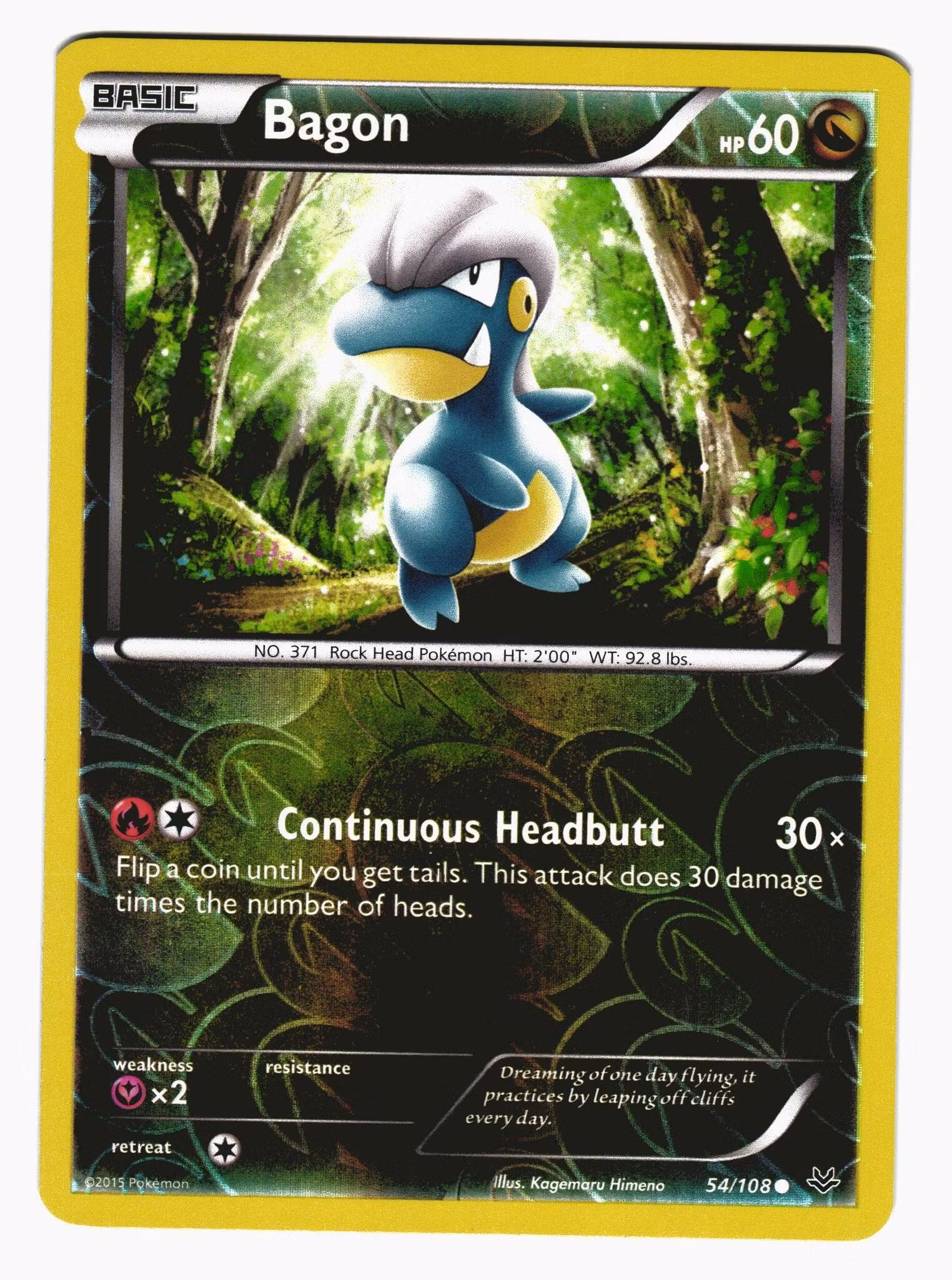 Bagon Common Reverse Holo 54/108 Roaring Skies Pokemon