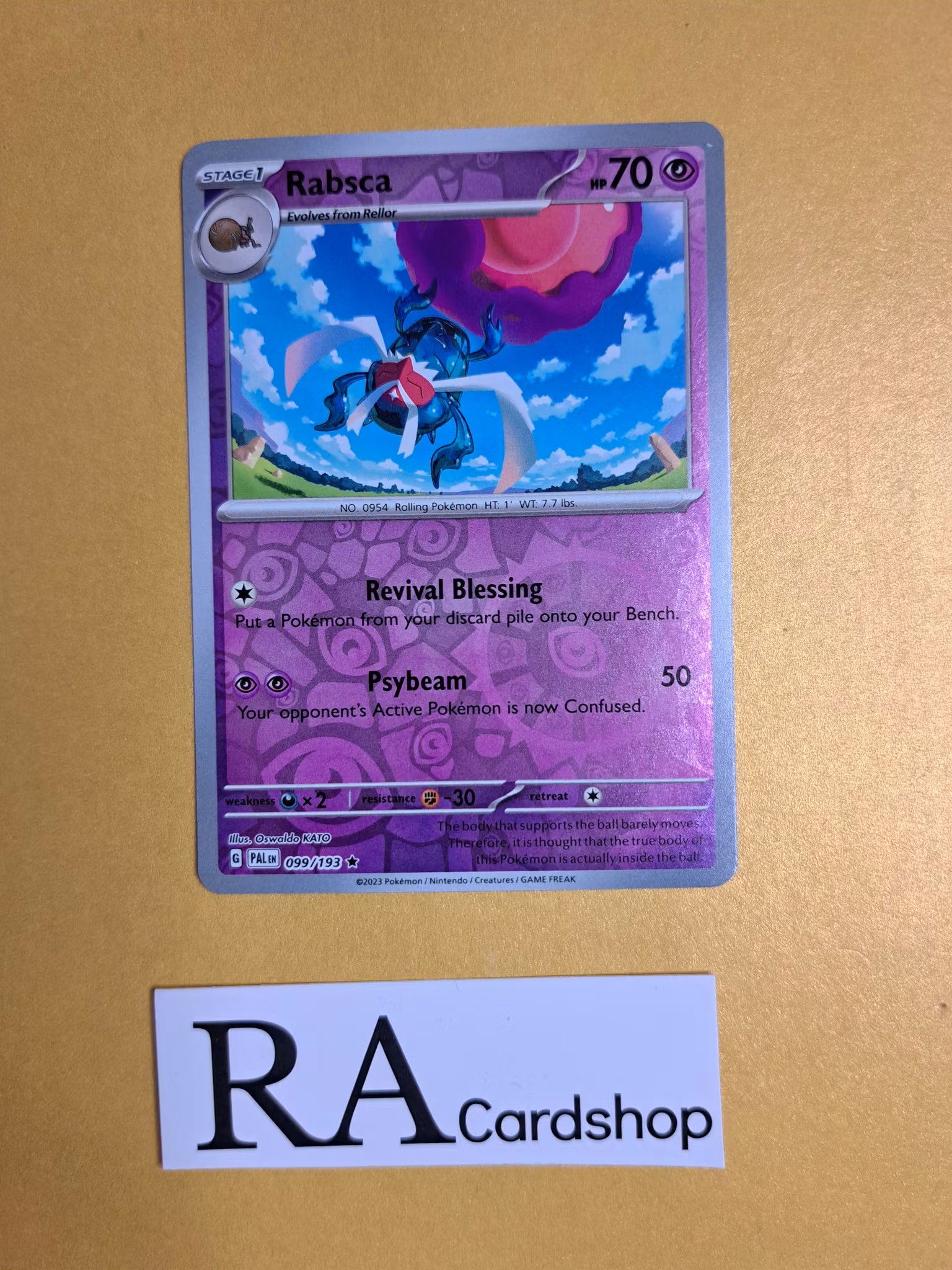 Rabsca Reverse Holo Rare 099/193 Paldea Evolved Pokemon