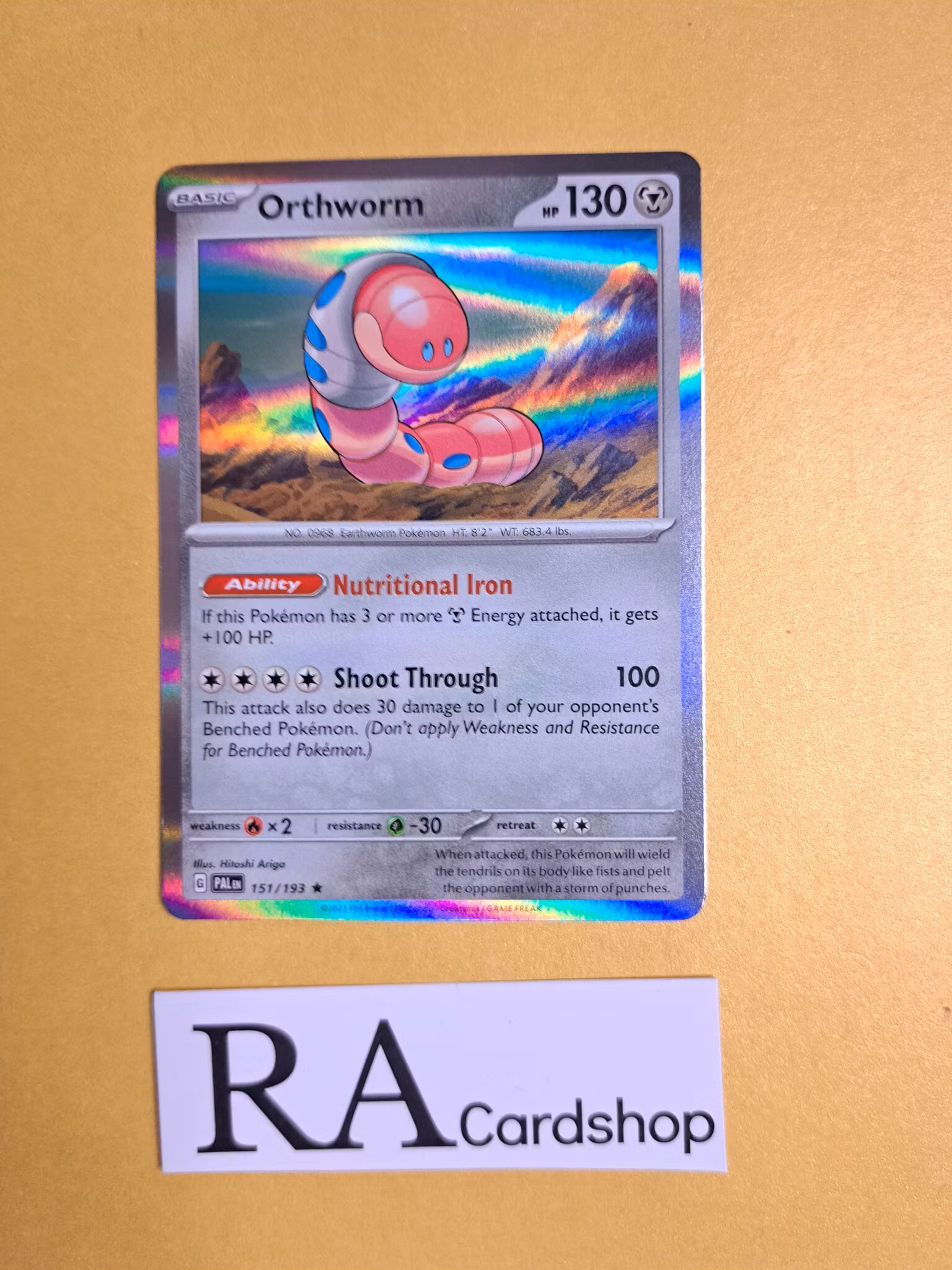 Orthworm Rare Holo 151/193 Paldea Evolved Pokemon