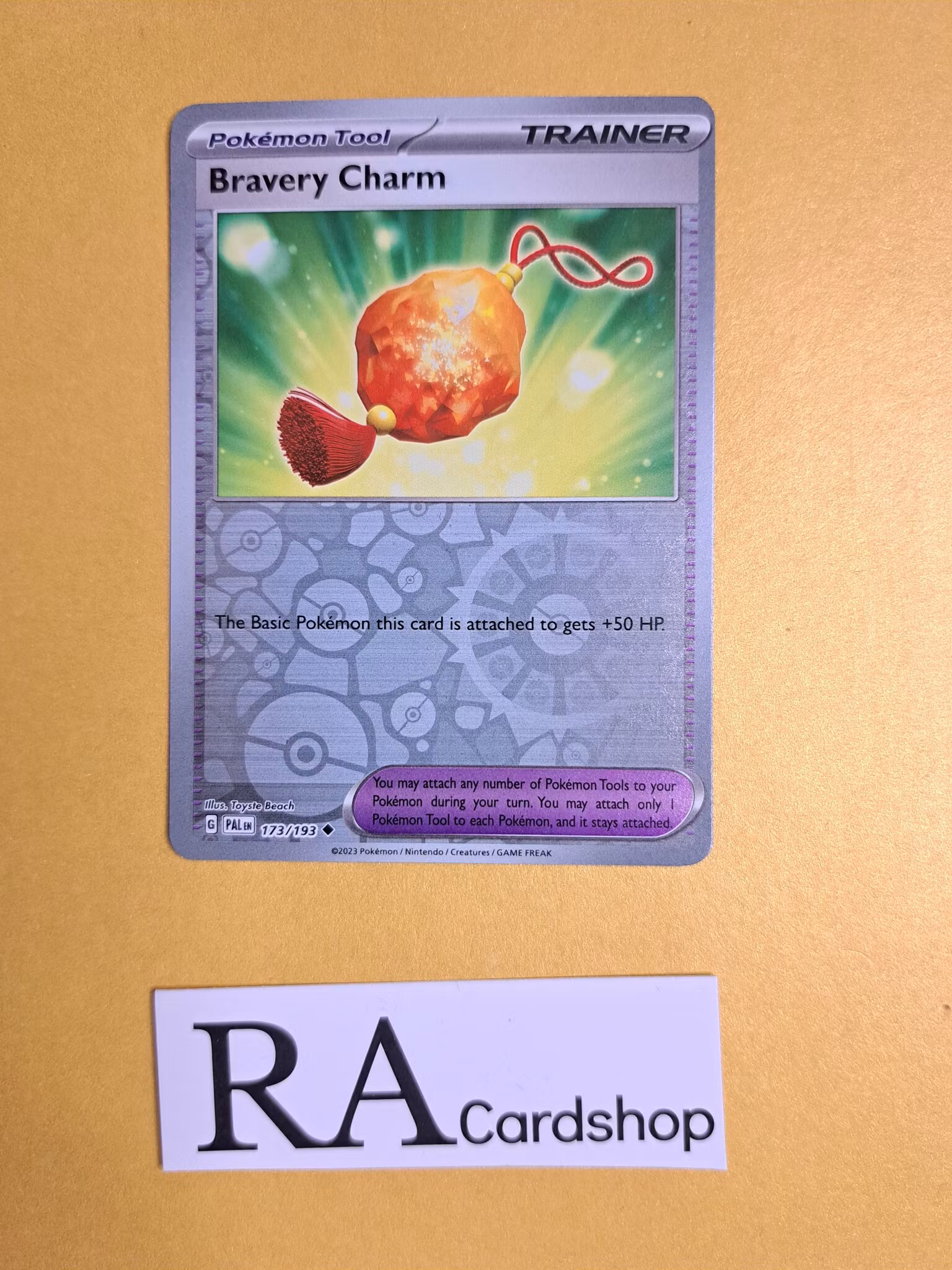 Bravery Charm Uncommon Reverse Holo 173/193 Paldea Evolved Pokemon