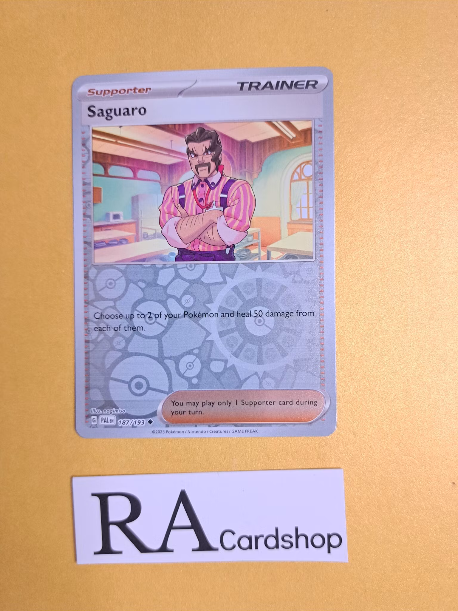 Saguaro Uncommon Reverse Holo 187/193 Paldea Evolved Pokemon