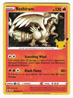 Reshiram Rare Holo 002/025 Celebrations Pokemon