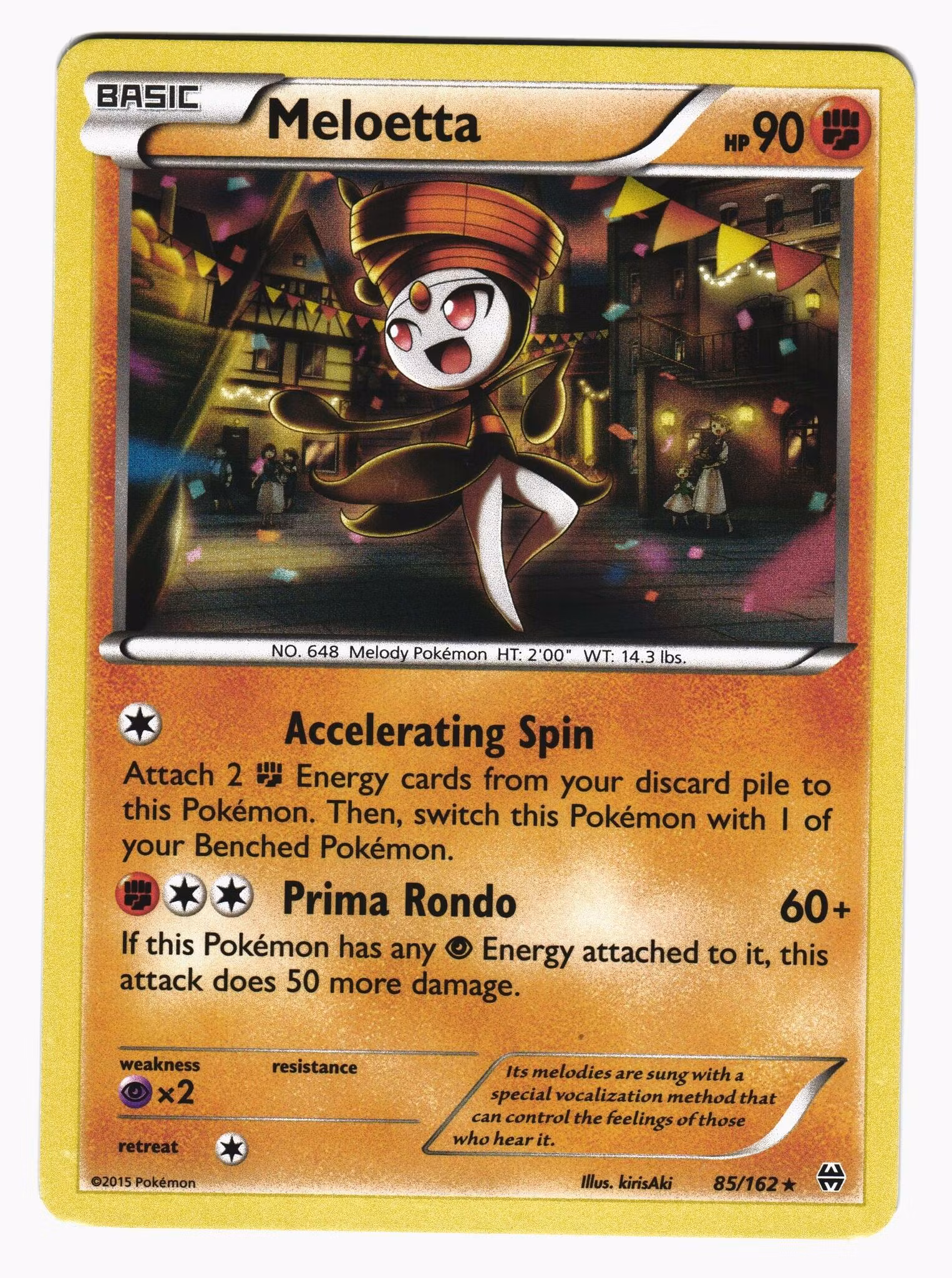 Meloetta Rare Holo 85/162 XY BREAKthrough Pokemon