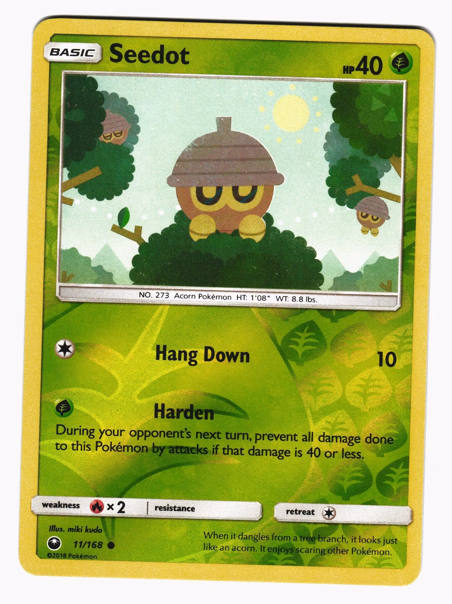 Seedot Common Reverse Holo 11/168 Celestial Storm Pokemon