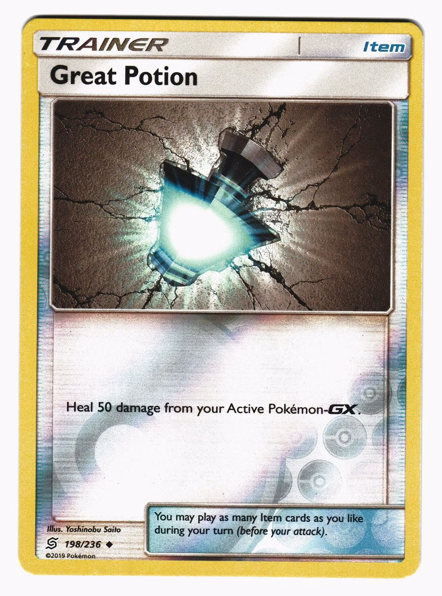 Great Potion Reverse Holo Uncommon 198/236 Unified Minds Pokemon
