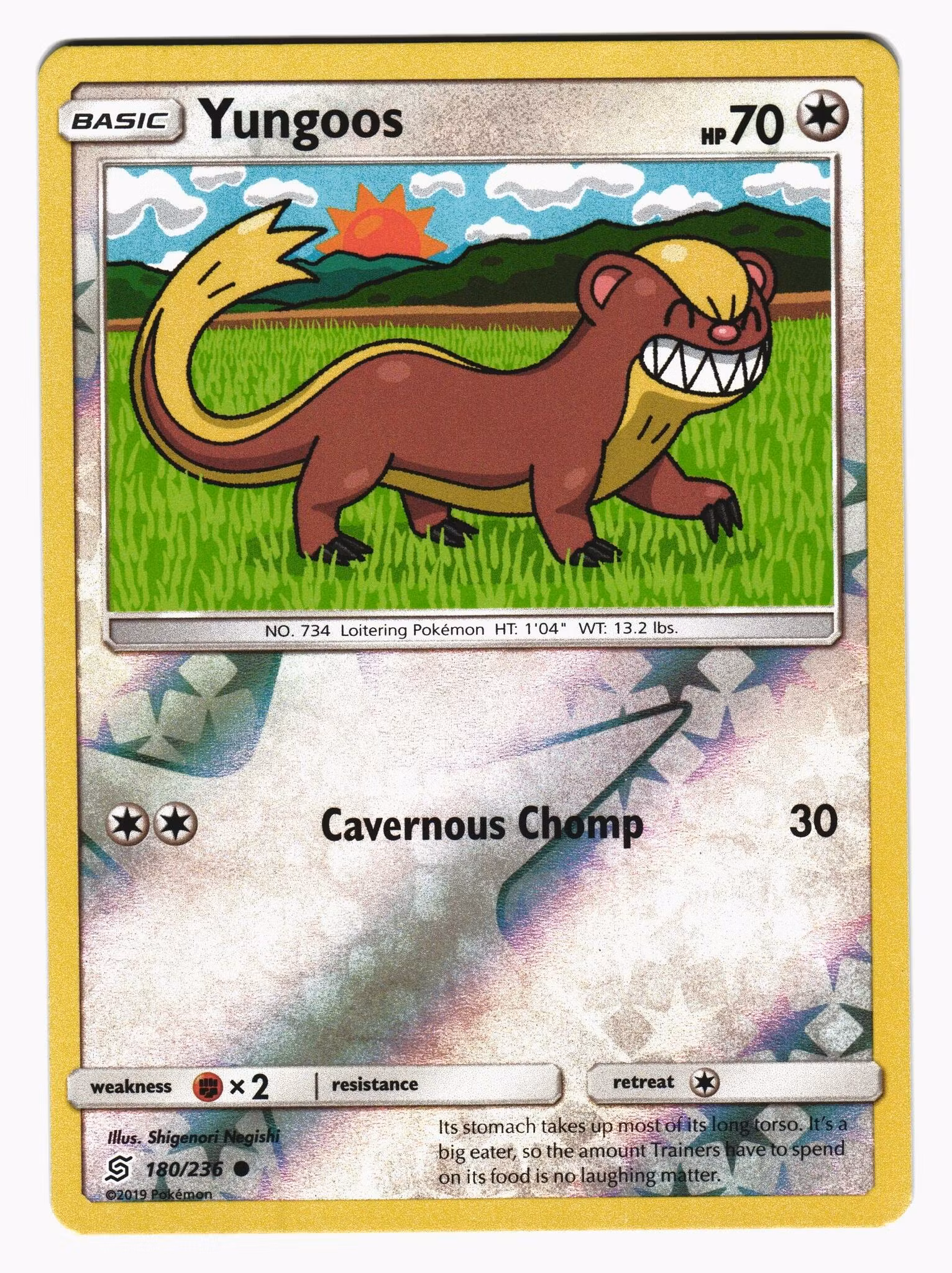 Yungoos Reverse Holo Common 180/236 Unified Minds Pokemon